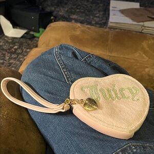 Juicy Couture Pink Heart-Shaped Wristlet